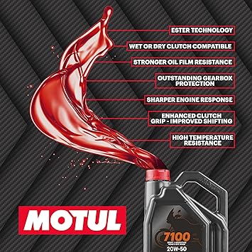 Motul 7100 Sport & Adventure Road & OFF Road 100% Ester Synthetic 20W50 4T Motor Oil 4L