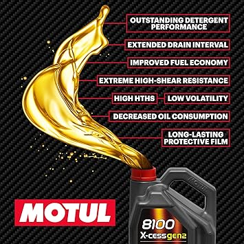 MOTUL 8100 X-CESS GEN2 5W-40 5 Liter Premium Engine Oil 100% Synthetic