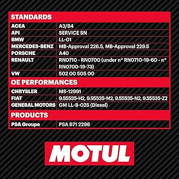 Motul 109774 8100 X-Cess Gen2 5W-40 100% Synthetic Motor Oil 1-Liter Bottle