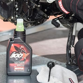 Motul 104129 300V Factory Line Road Racing 15W-50 Engine Oil 4T Full Synthetic Ester Core 4 Liter