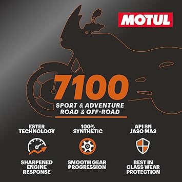 Motul 7100 Sport & Adventure Road & OFF Road 100% Ester Synthetic 20W50 4T Motor Oil 4L