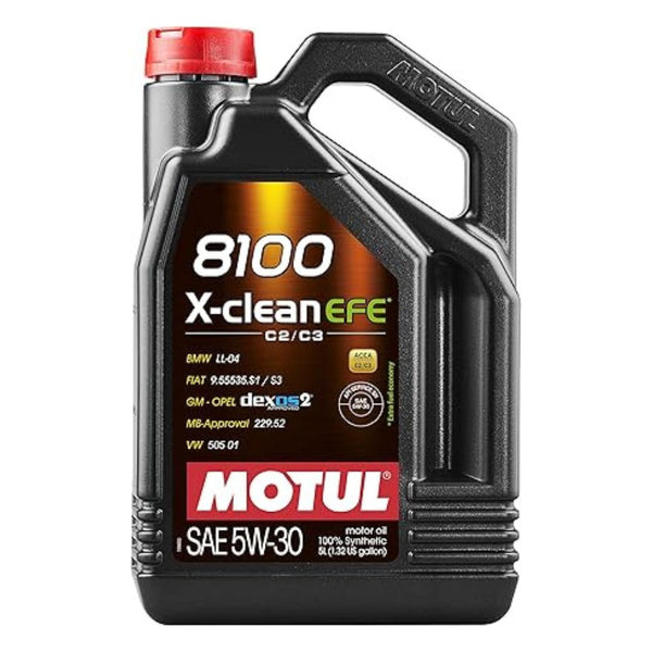 Motul 109471 8100 X-Clean EFE SAE 5W30 100% Synthetic Motor Oil 1X5L