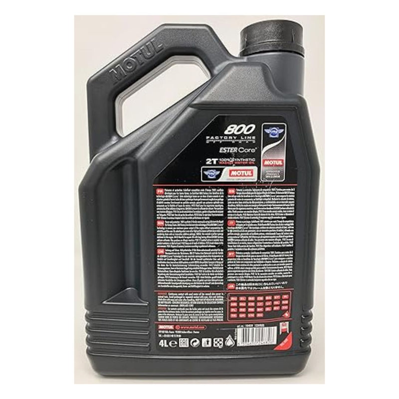 Motul 800 2T Factory Line 100% Synthetic Off Road 2-Stroke Engine Oil 4L (104039)