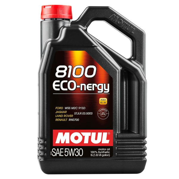 Motul 8100 Eco-nergy SAE 5W30 100% Synthetic Motor Oil 5 Liters (102898)