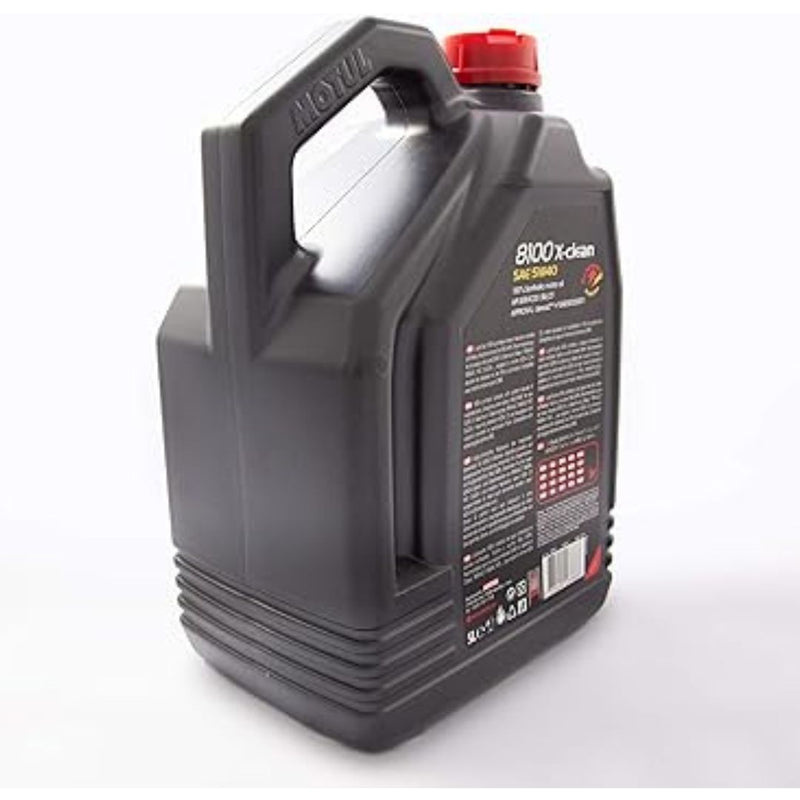 Motul 8100 X-clean 5W40 100% Synthetic Motor Oil 5 Liters (102051)