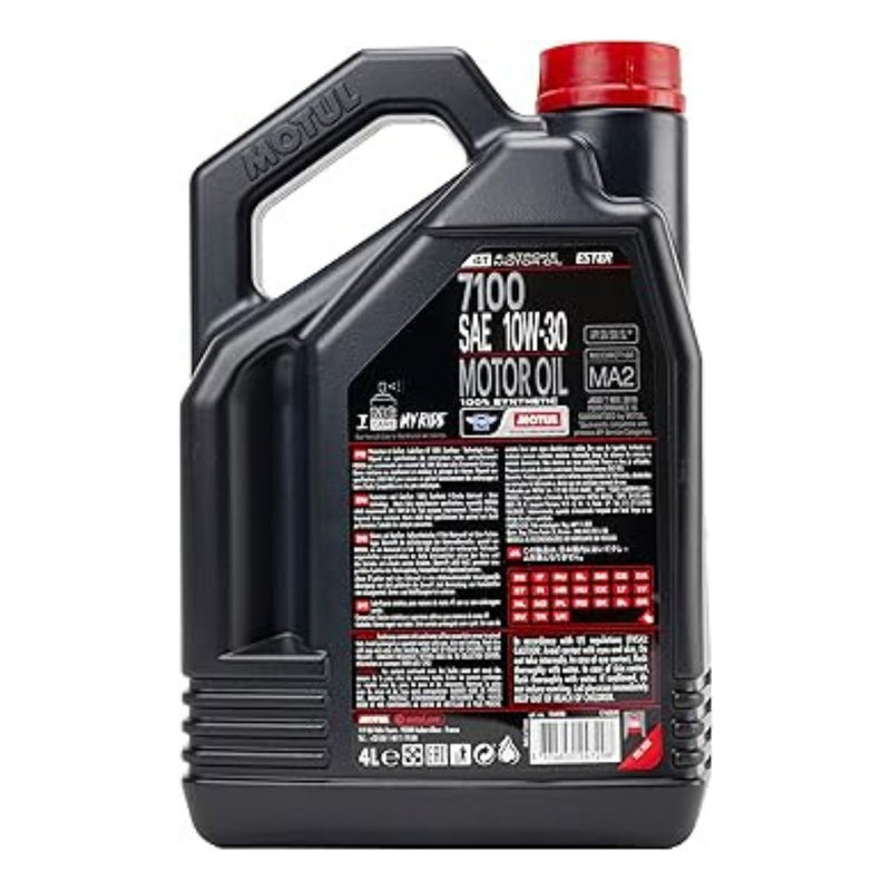 Motul 7100 4T 4 Stroke Motor Oil 10W30 4 Liter 100% Synthetic