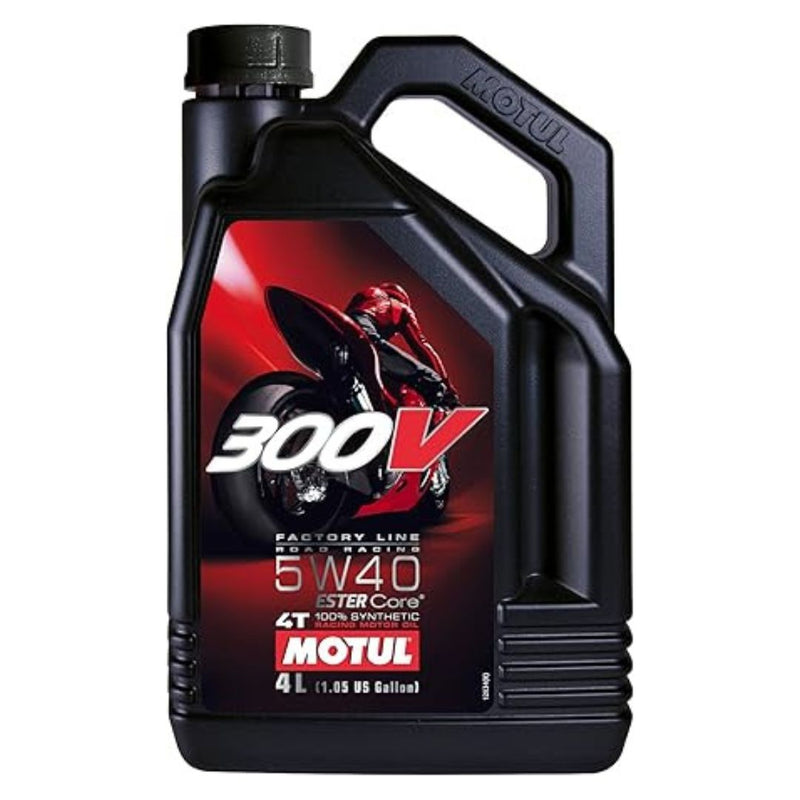 Motul 300V Factory Line 5W40 100% Synthetic 4T Road Racing Engine Oil 4L (104115)