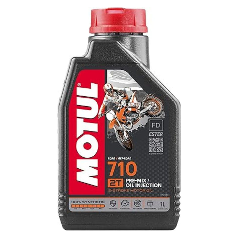 Motul 104034 710 100% Synthetic 2 Stroke Motor Oil 2T Pre-mix Oil Injection 1 Liter