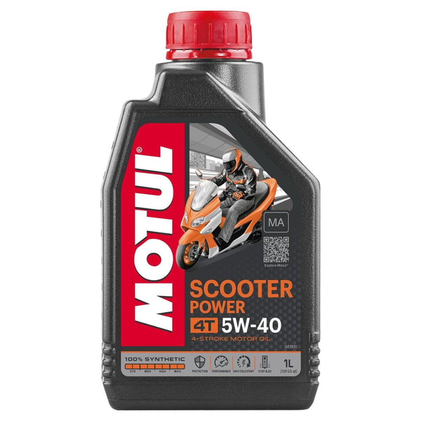 Motul Scooter Power 4t 4 Stroke Motor Oil 100% Synthetic - 5w40-1l. 832011