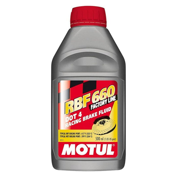 Motul RBF 660 Factory Line Dot-4 100 Percent Synthetic Racing Brake Fluid 500ml (101667)