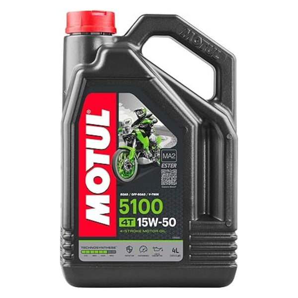 Motul 5100 4T 15W50 4 Stroke Synthetic Blend Motor Oil 4 Liters (104083)