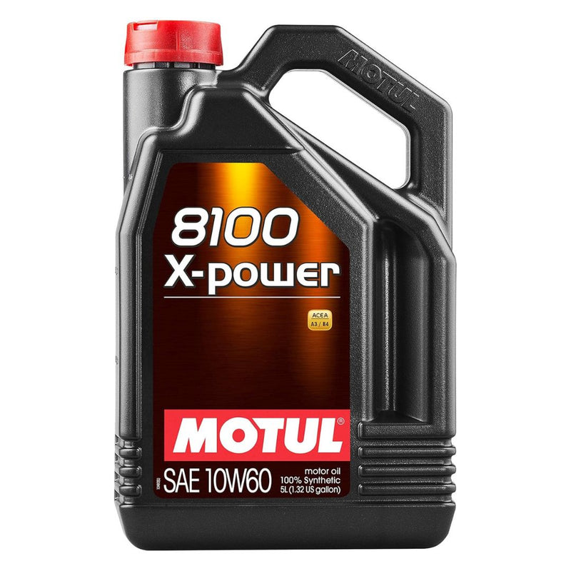 Motul 8100 X-Power SAE 10W60 100% Synthetic Engine Oil 5 Liter (106144)